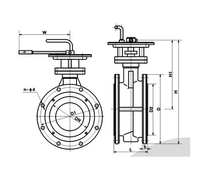 法兰硬密封蝶阀-宏大阀门